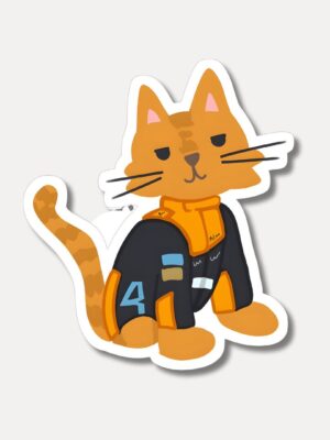 Lando Norris As a Cat Sticker