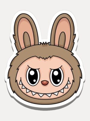 Labubu Brown Face Sticker