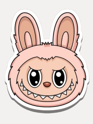 Labubu Pink Face Sticker