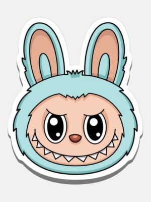 Labubu Blue Face Sticker