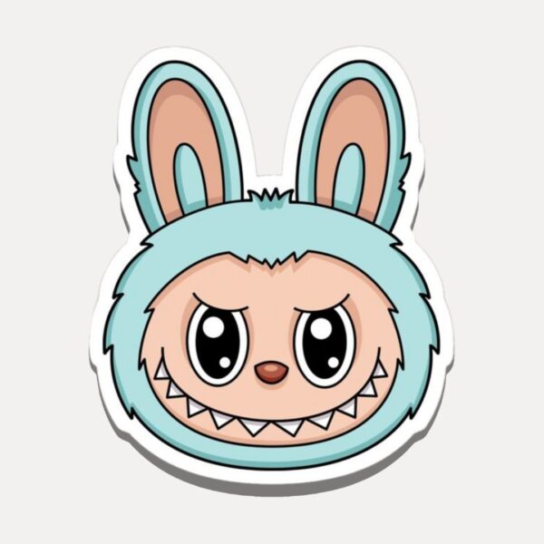 Labubu Blue Face Sticker
