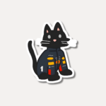 Red Bull Cat Suit Sticker
