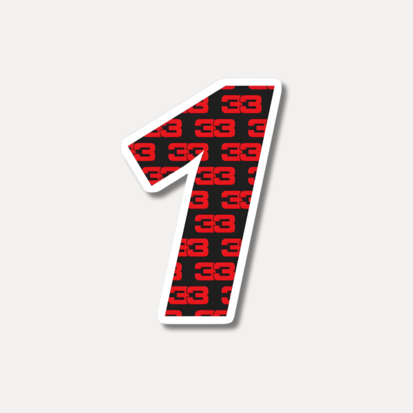 Max Verstappen 33 Pattern Sticker