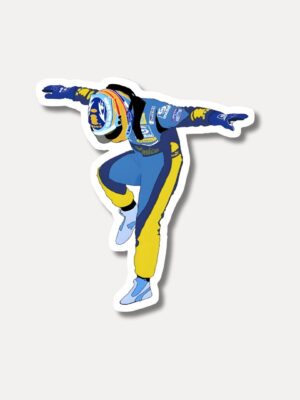 Fernando Alonso Racer Pose Sticker
