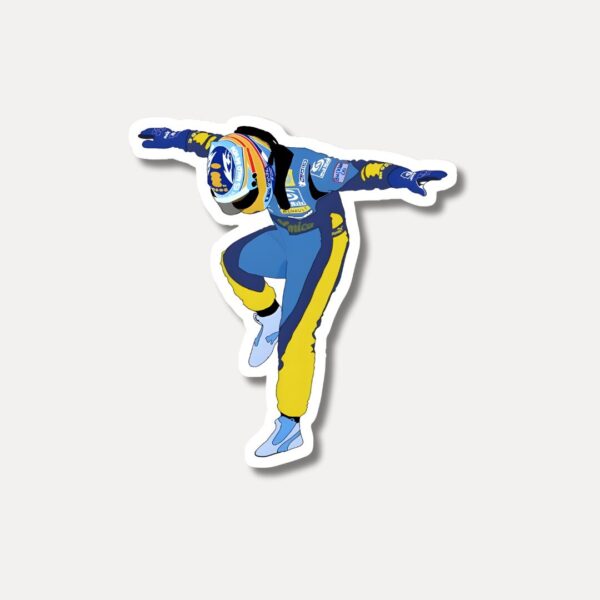 Fernando Alonso Racer Pose Sticker