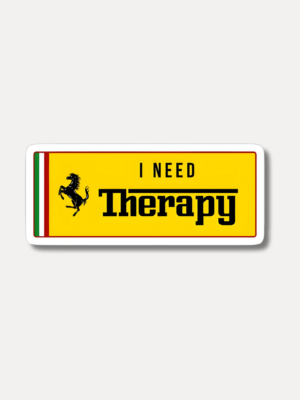 I Need Therapy Ferrari Fan Sticker