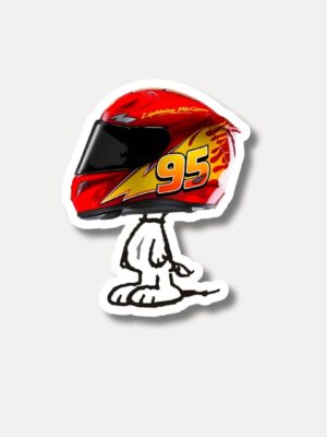 Lightning Helmet Snoopy Sticker