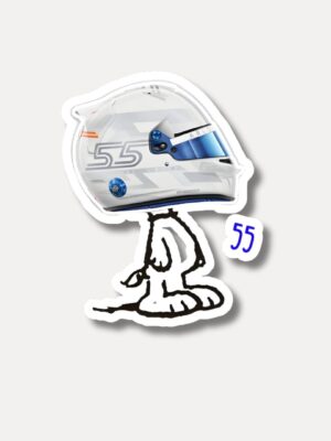 Carlos Sainz Snoopy Helmet Sticker