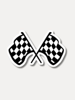 Checkered Flags Minimalist Sticker