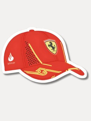 Carlos Sainz 55 Ferrari Hat Sticker