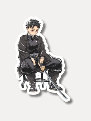 Sumiyoshi Sitting with Sword Sticker - The Silent Witness