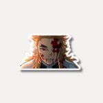 Rengoku Bloodied Smile Sticker - Still Burning Bright