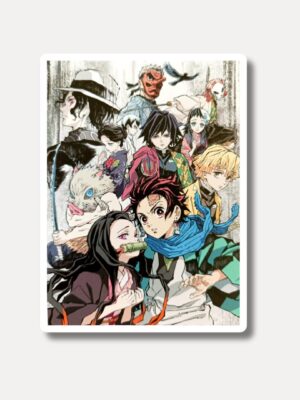 Demon Slayer Group Sticker - Main Cast Anime Vinyl