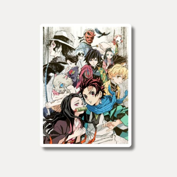 Demon Slayer Group Sticker - Main Cast Anime Vinyl