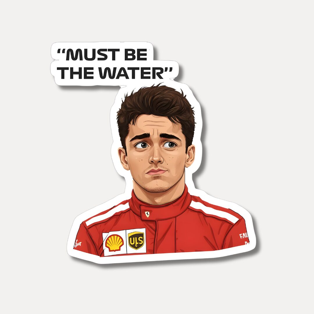 Leclerc Confused - Must Be the Water Art Sticker