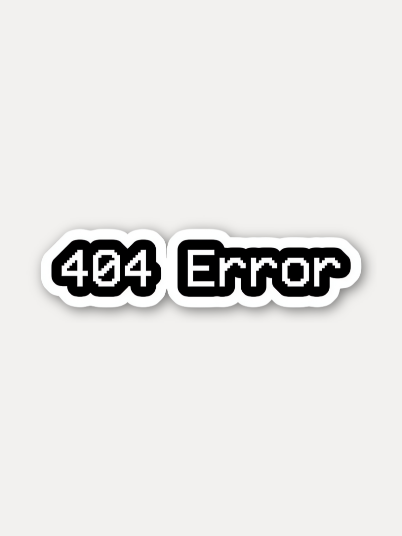 404 Error Pixel Sticker