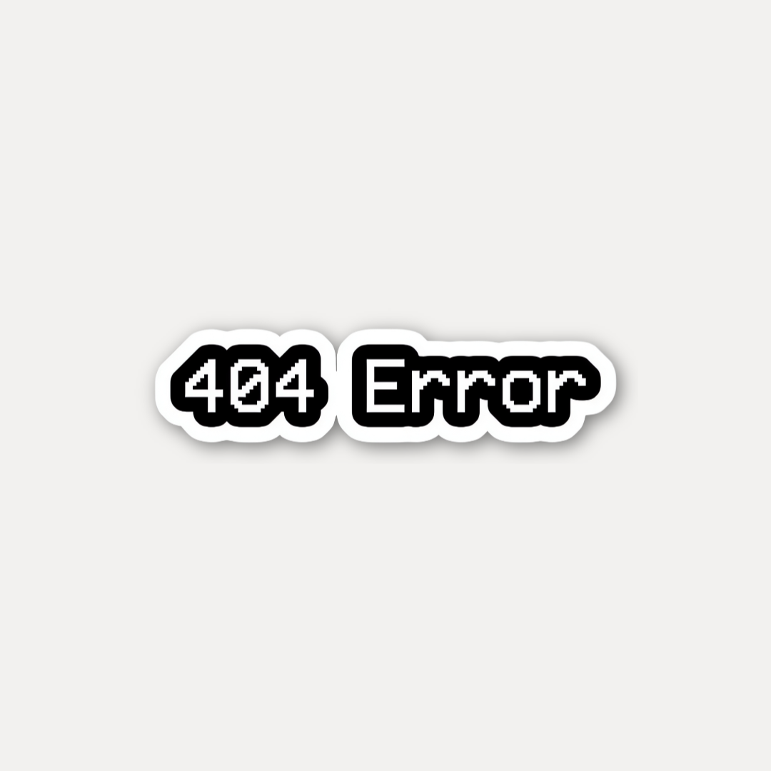 404 Error Pixel Sticker