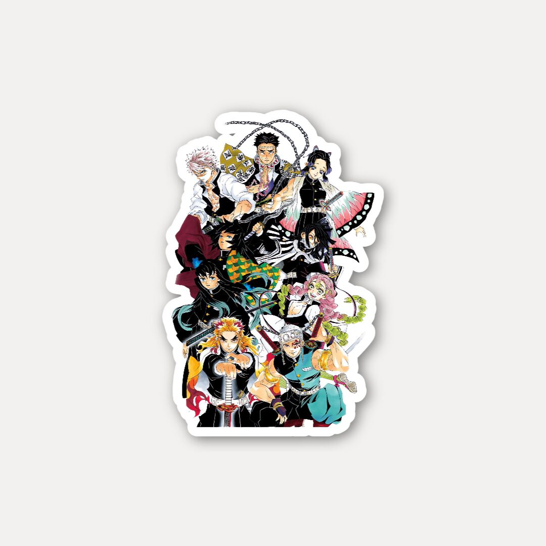 All Hashira Lineup Manga Sticker - Pillars of Demon Slayer