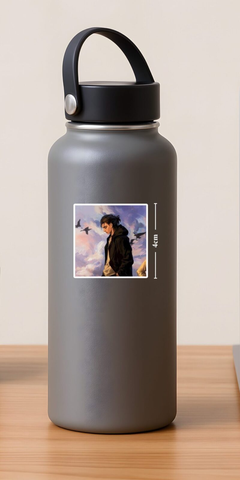 Attack on Titan Eren Yeager Birds Sticker captures a calm, reflective moment before destiny. Matte vinyl for laptops, water bottles, phone cases, and notebooks.