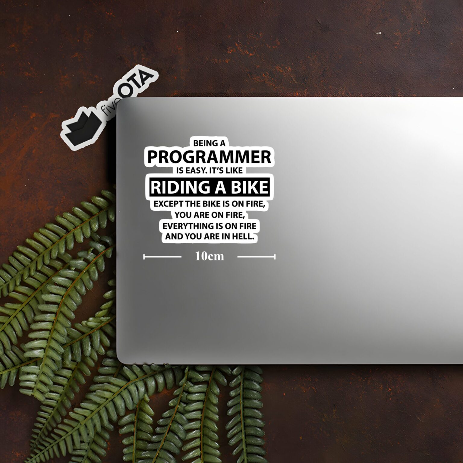 Being a Programmer Riding a Bike Sticker