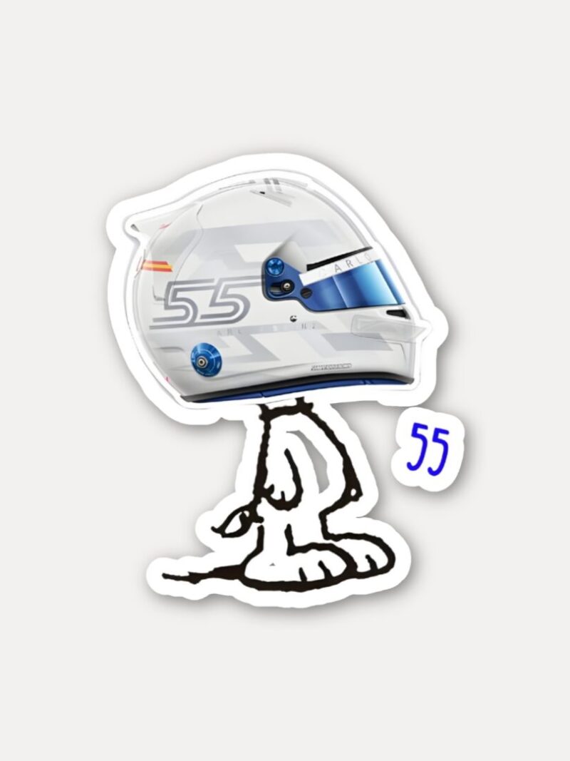 Carlos Sainz Snoopy Helmet Sticker