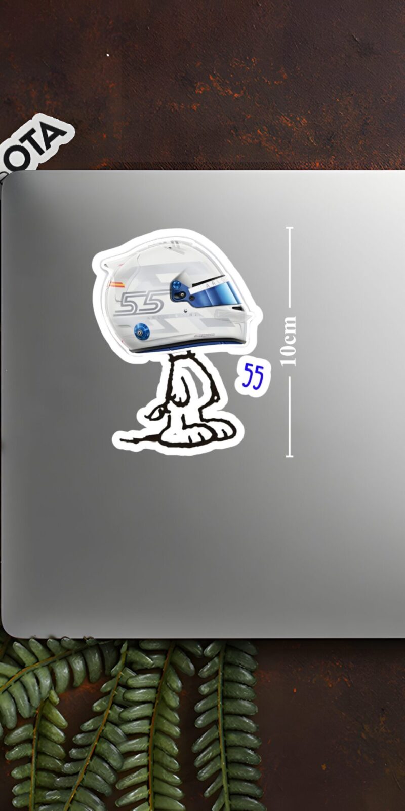 Carlos-Sainz-Snoopy-Helmet-Sticker-L-10-cm