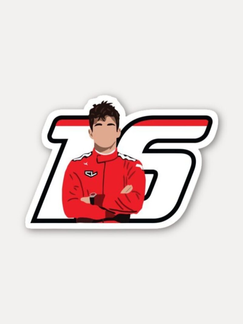 Charles Leclerc Number Pose Sticker
