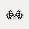 Checkered Flags Minimalist Sticker
