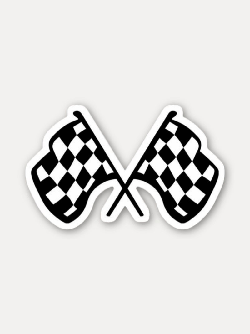Checkered Flags Minimalist Sticker