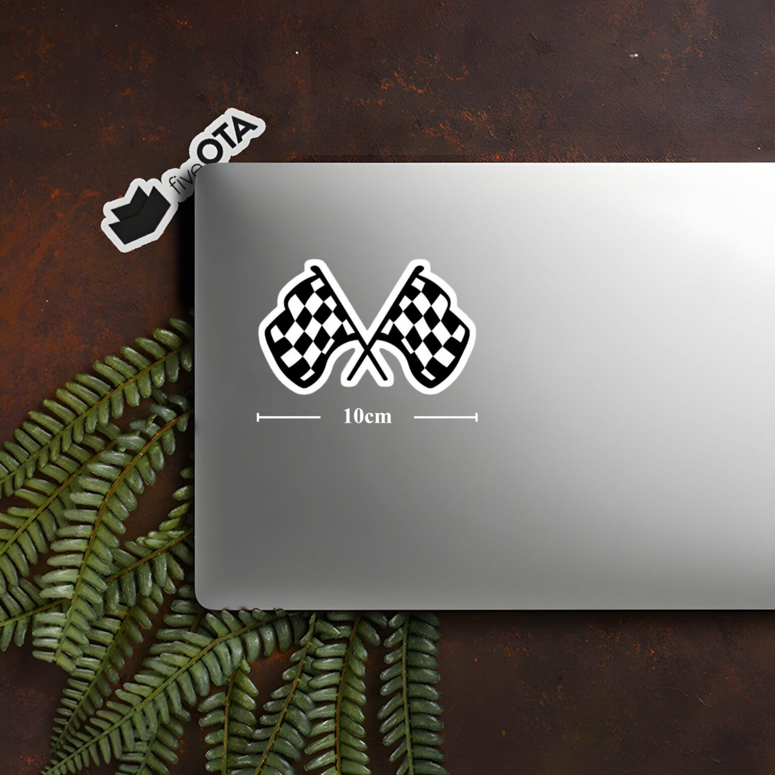 Checkered Flags Minimalist Sticker