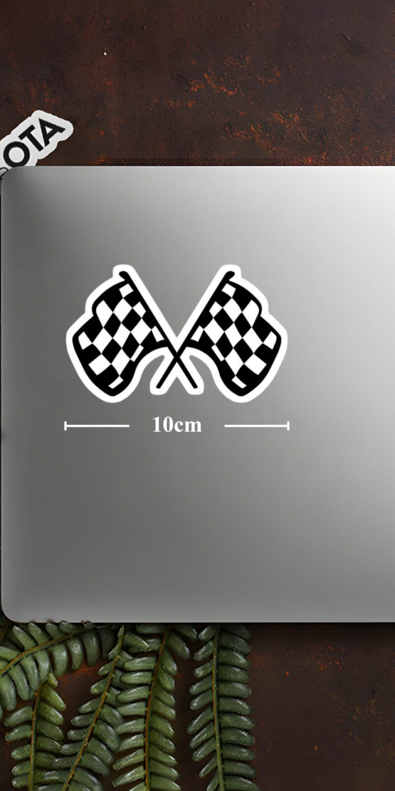 Checkered-Flags-Minimalist-Sticker-L-10-cm