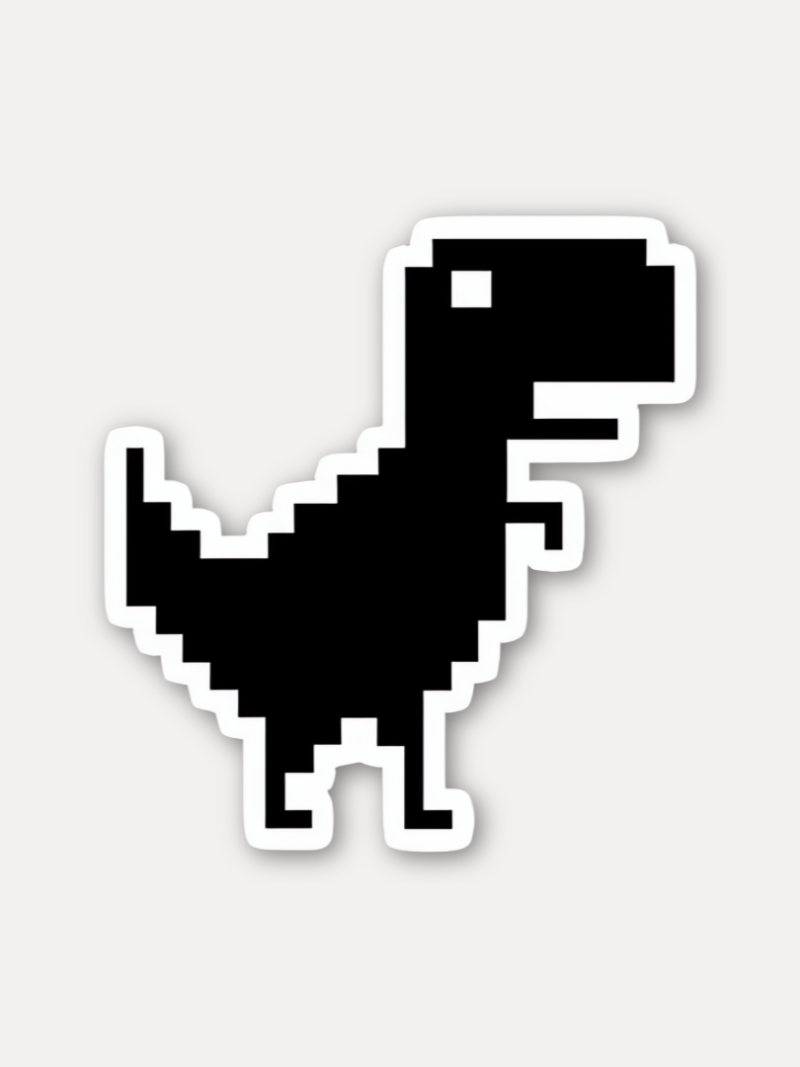 Chrome Dino Sticker