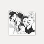 Demon Slayer Girls Beach Scene Sticker