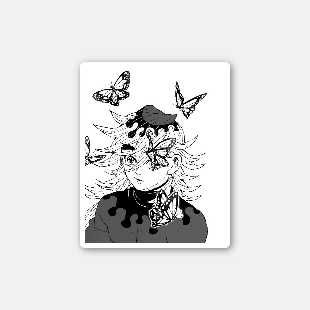 Douma with Butterflies Sticker - Smiling in the Silence