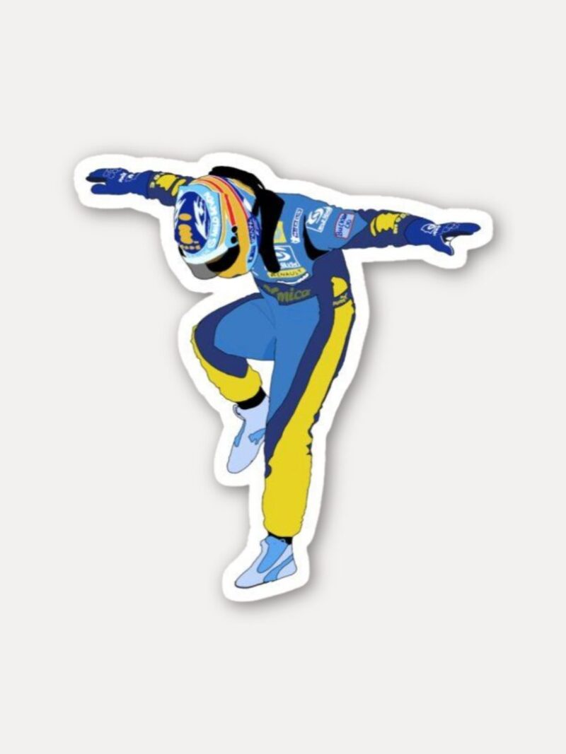 Fernando Alonso Racer Pose Sticker