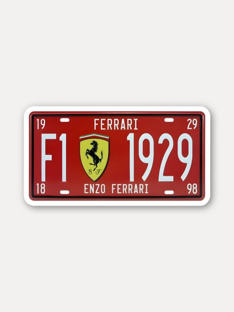 Ferrari 1929 Plate Sticker