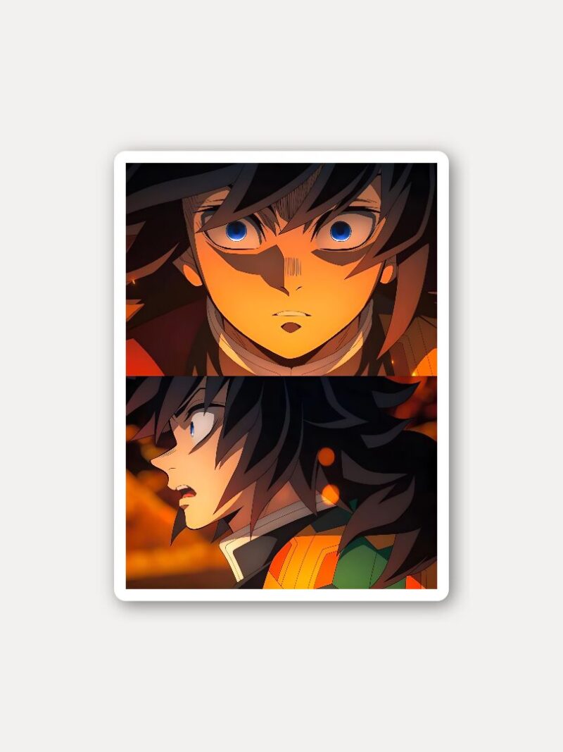Giyu Tomioka - Firelight Reaction Shot Sticker