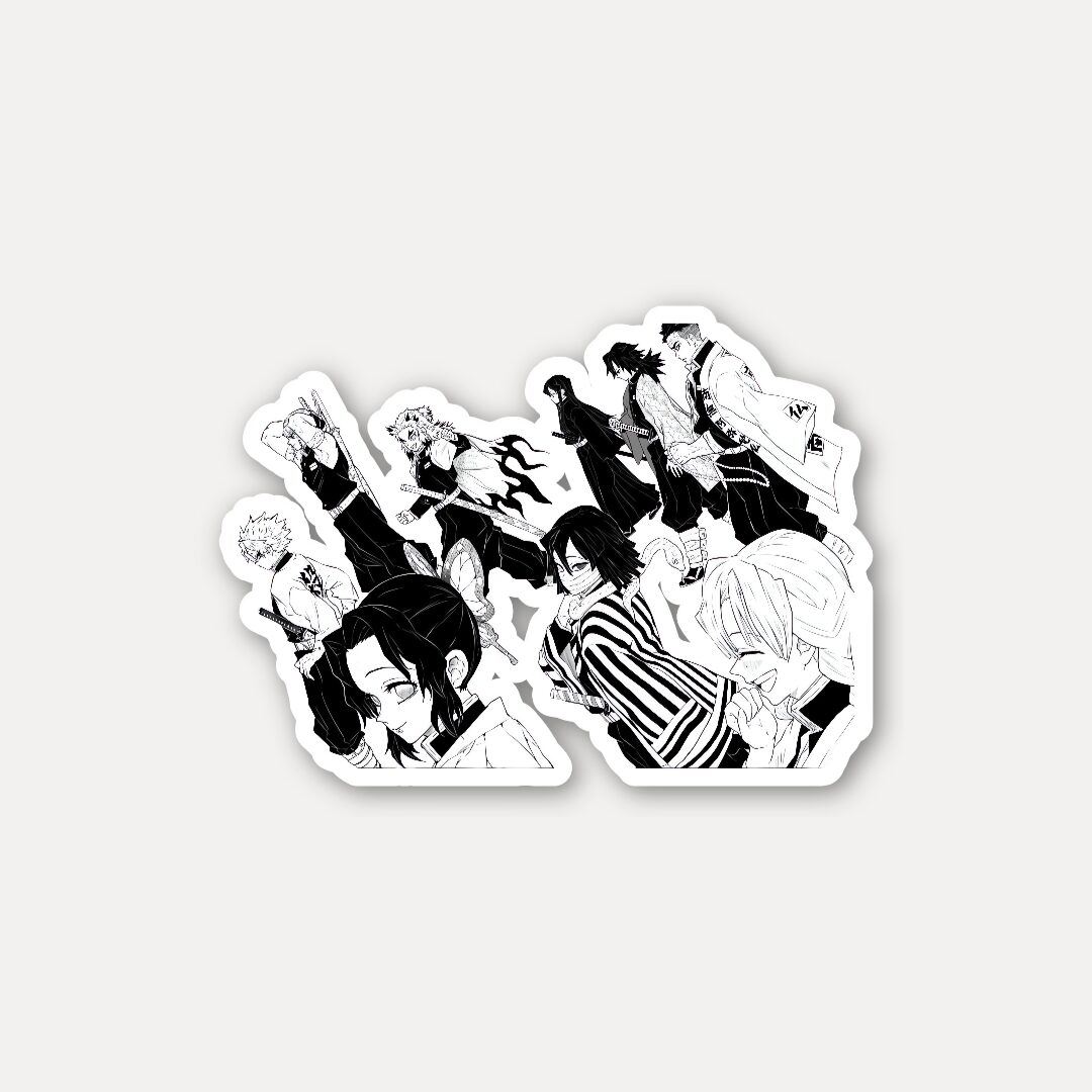 Hashira Walk Panel Sticker - Black and White Unity