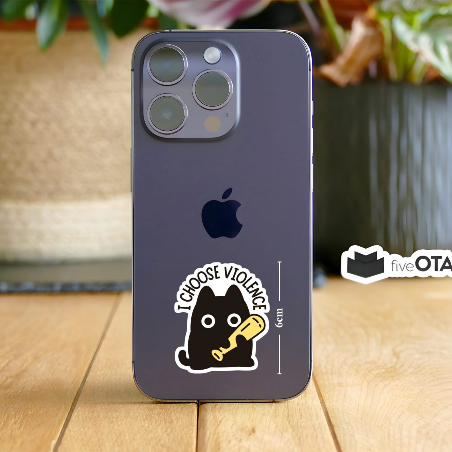 I Choose Violence Cat Sticker