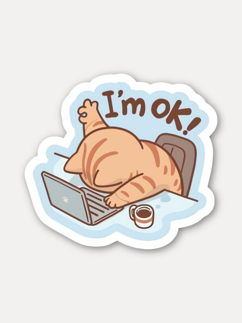 Im OK Cat Sticker