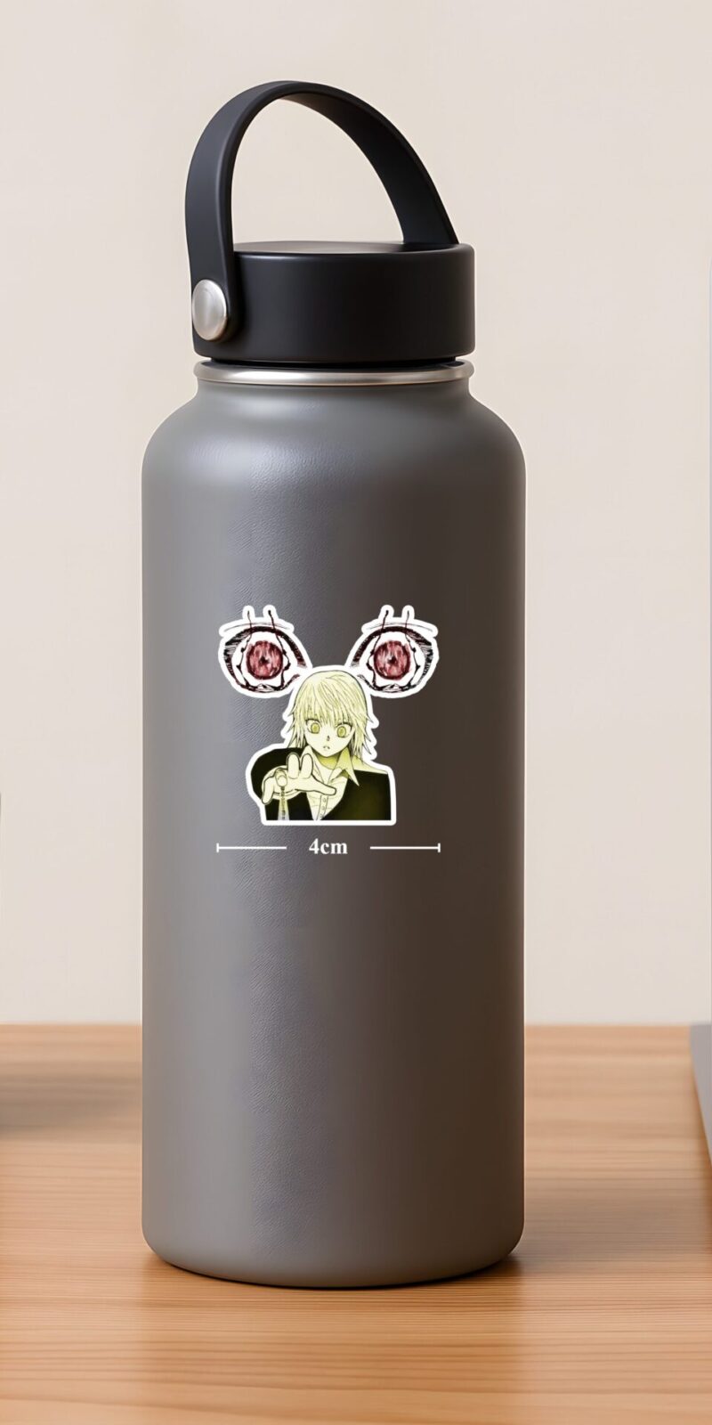 Kurapika Scarlet Eyes Hunter x Hunter Sticker showing his awakened eyes. A must-have anime sticker for laptops and bottles.