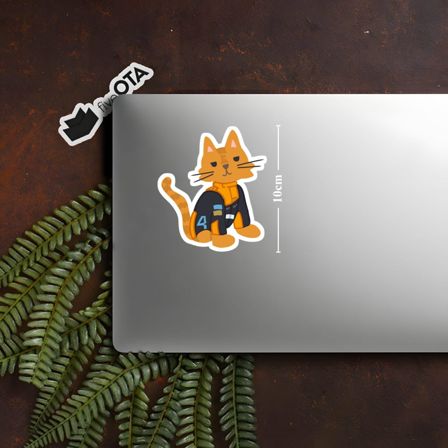 Lando Norris As a Cat Sticker