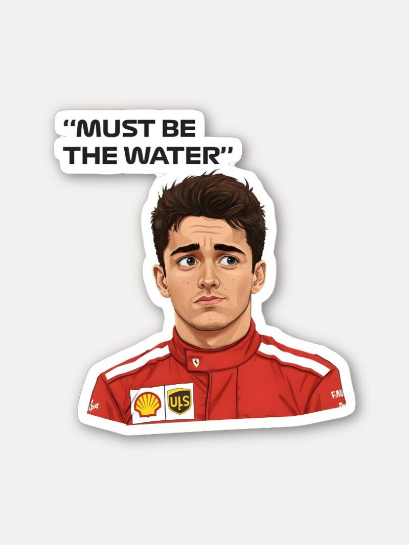 Leclerc Confused - Must Be the Water Art Sticker