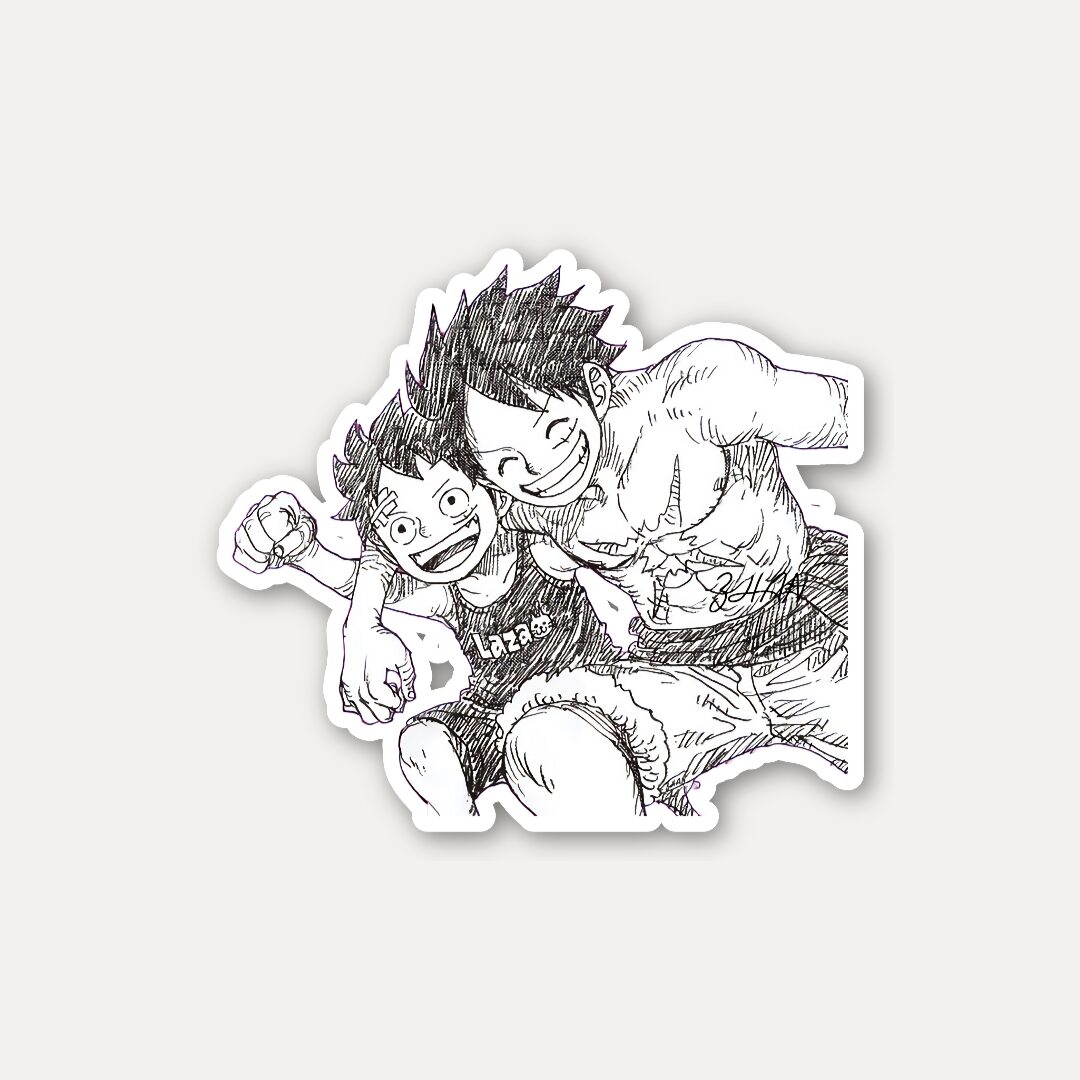 Luffy and Ace One Piece Sticker