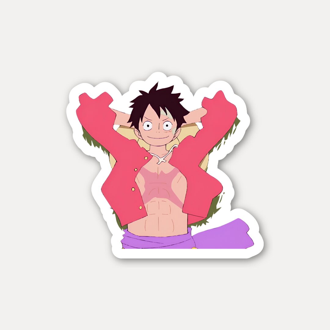 Luffy Chill Pose Sticker One Piece