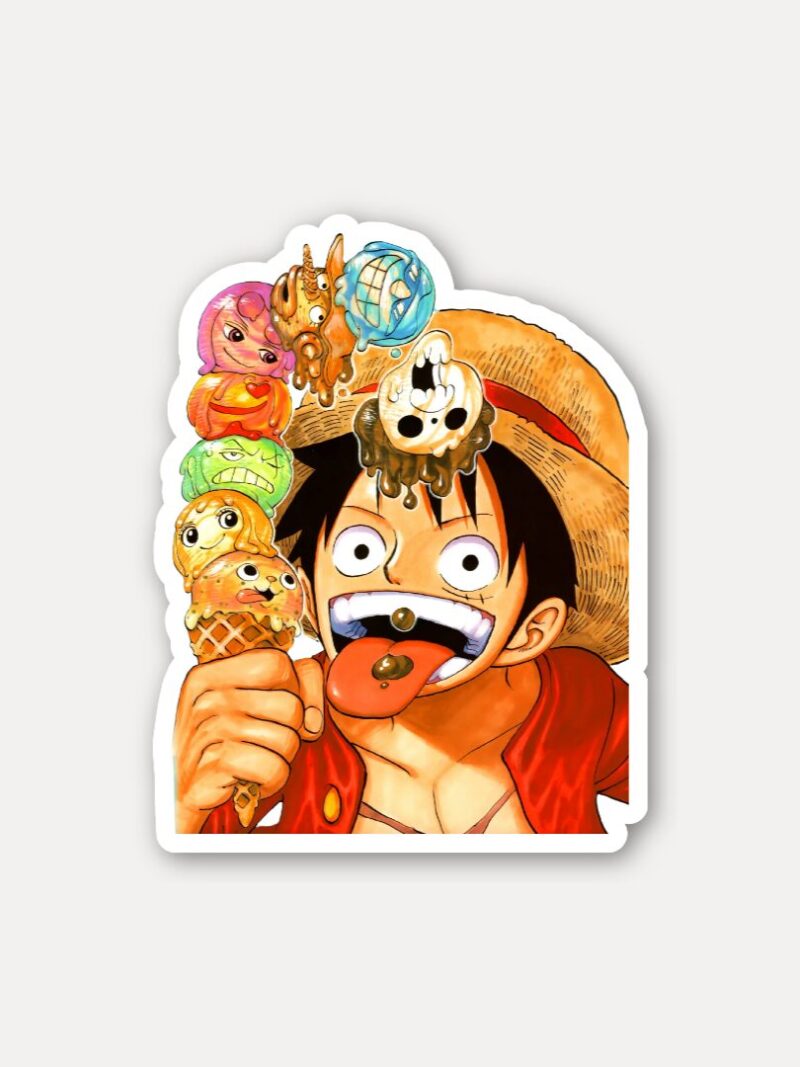 Luffy Ice Cream Feast Sticker One Piece