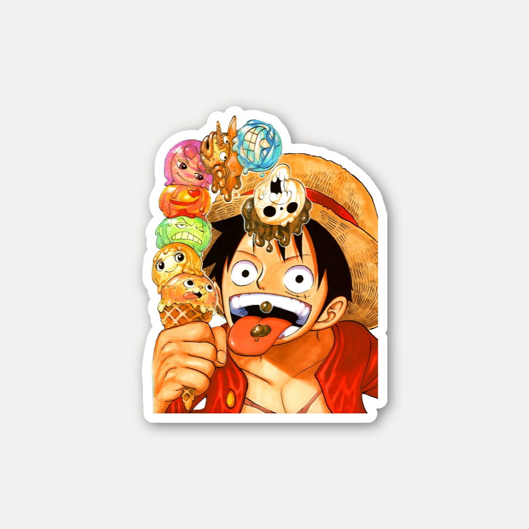 Luffy Ice Cream Feast Sticker One Piece