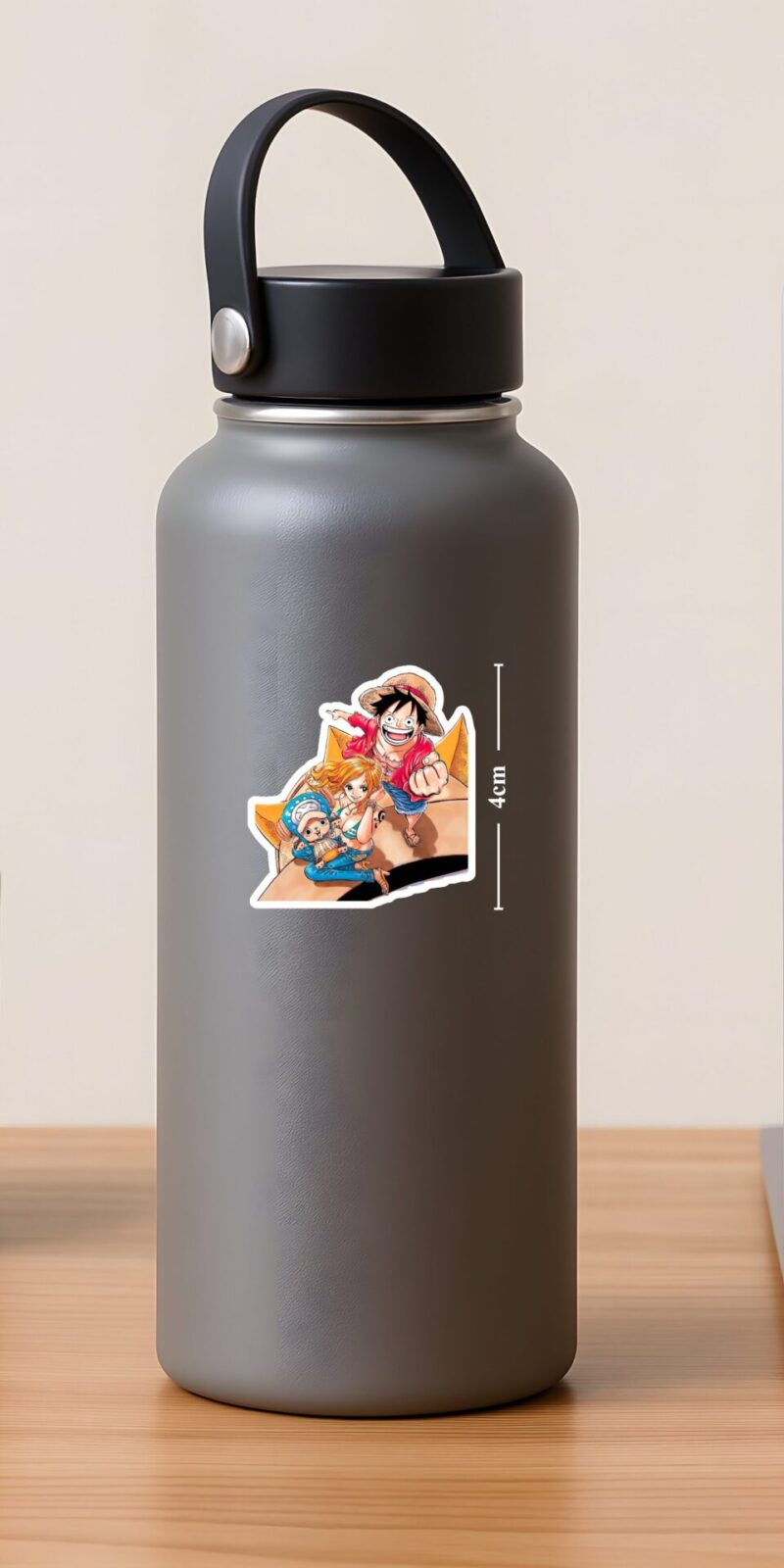 Luffy Nami Chopper One Piece Sticker with bright Straw Hat artwork, durable matte vinyl and kiss cut edges for laptops, bottles, and cases.