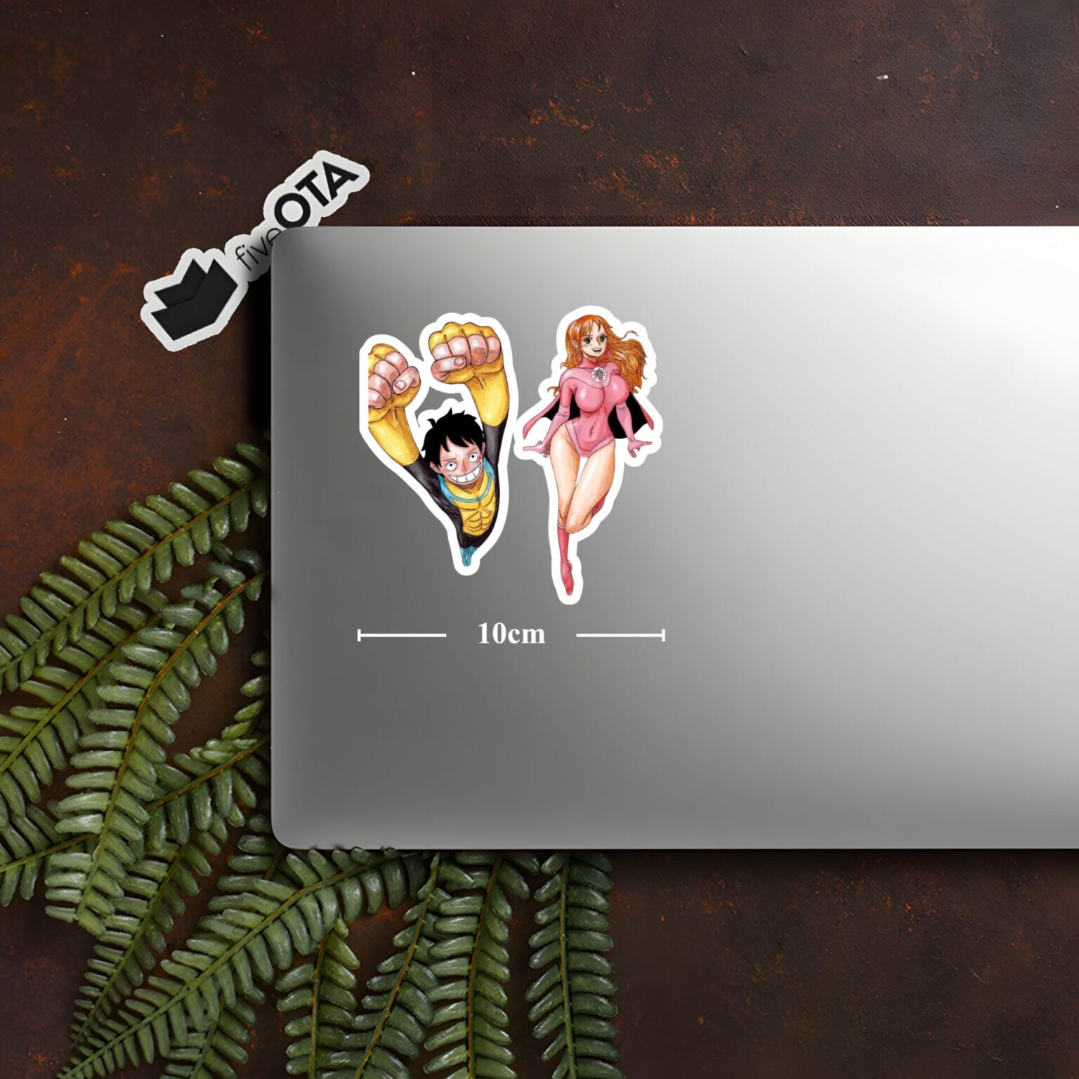 Luffy Nami Superhero Duo Sticker One Piece