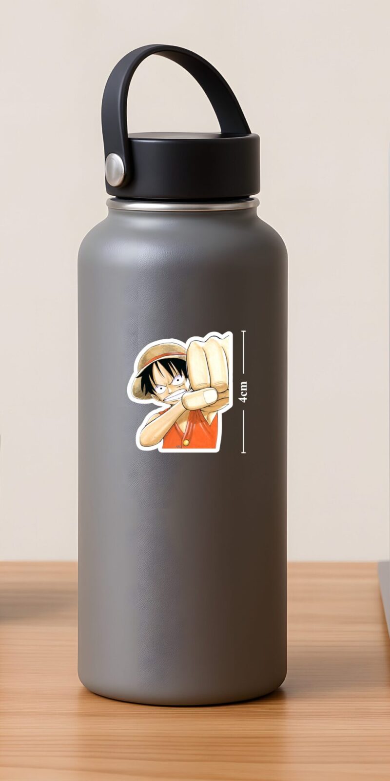 Luffy Punch One Piece Sticker showing the captain?s power, durable matte vinyl and kiss cut edges for laptops, bottles, and cases.